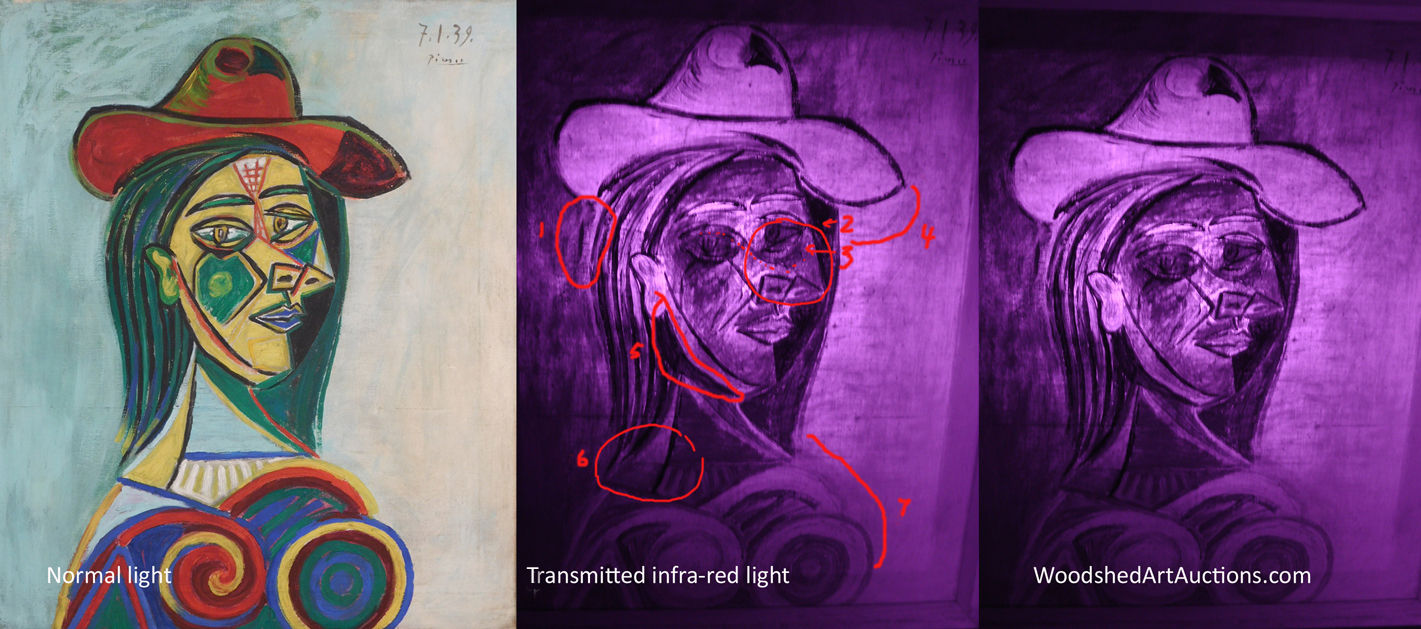 Discovered Clues To Picasso's Painting Method Woodshed Art Auctions